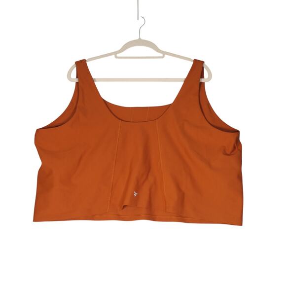 Old Navy Cropped Top Tank Women Plus Size 4X Burnt Orange Built in Bra Hike Golf - Picture 4 of 10